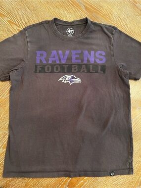 47 Baltimore Ravens Black and Purple Graphic Tee